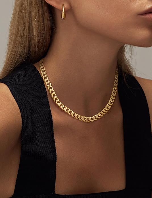 Thick Gold Cuban Link Necklace