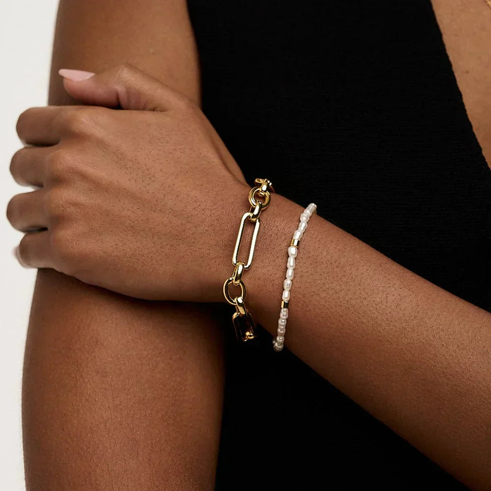 Link T-Bar Bracelet - Gold