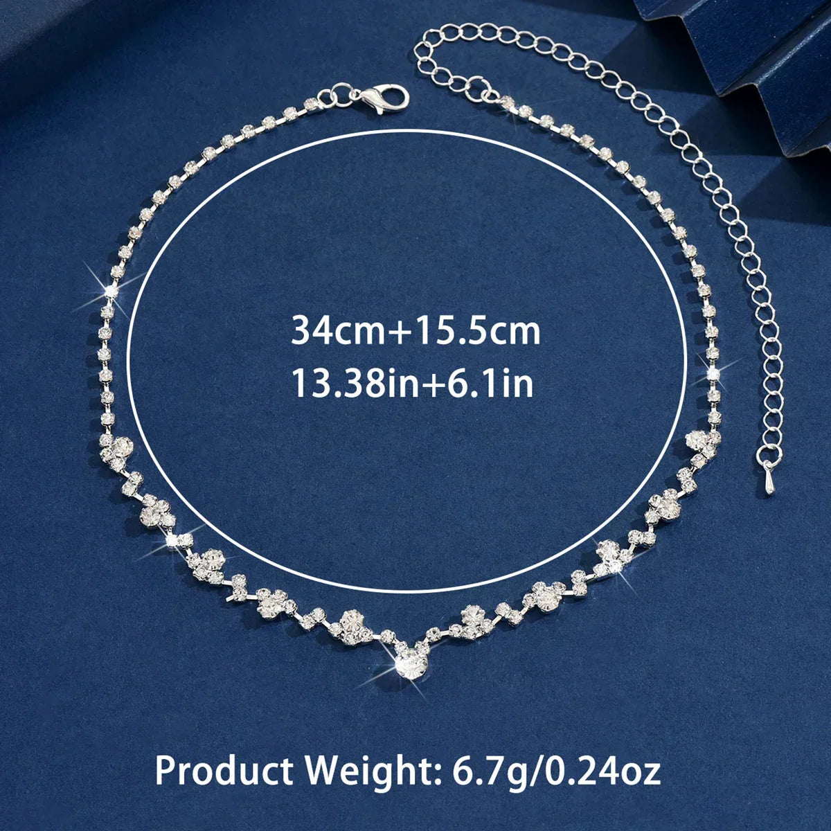 Elegant bridal necklace with diamonds