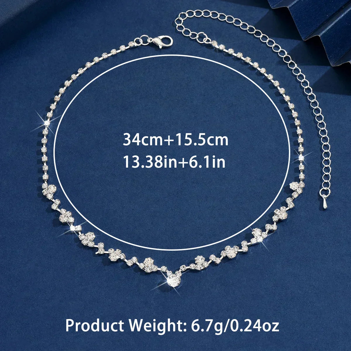 Elegant bridal necklace with diamonds