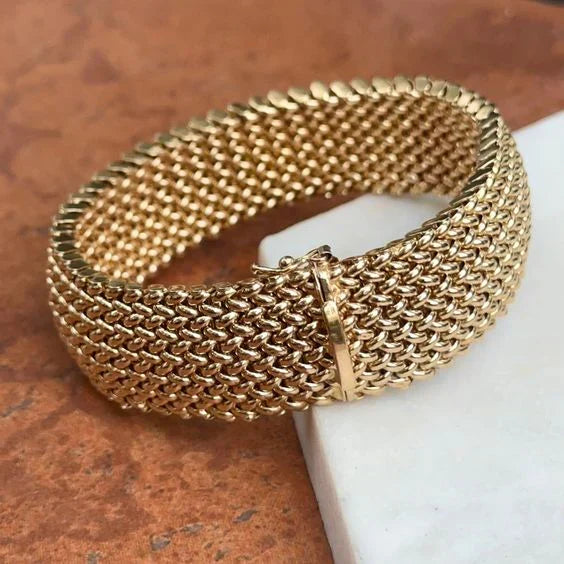 Golden Vintage Mesh Bracelet