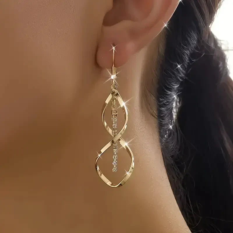 Sunbeam Spiral Gold Earrings