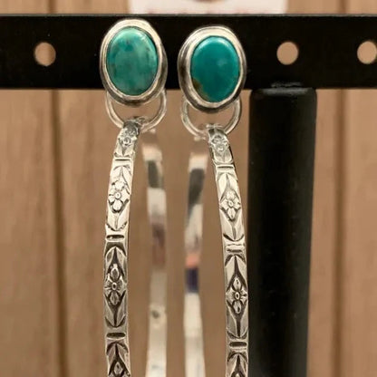 Boho Earrings Vintage Onyx
