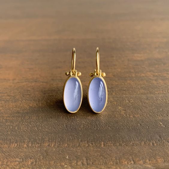Vintage Lila Moonstone Earrings