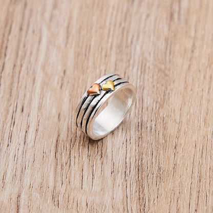Retro Multi-Layer Heart Fashion Ring