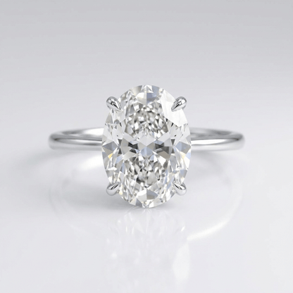 Oval Diamond Solitaire Ring
