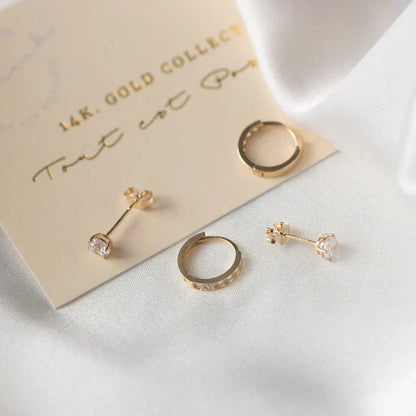 Brianne Gold Earrings with Stones