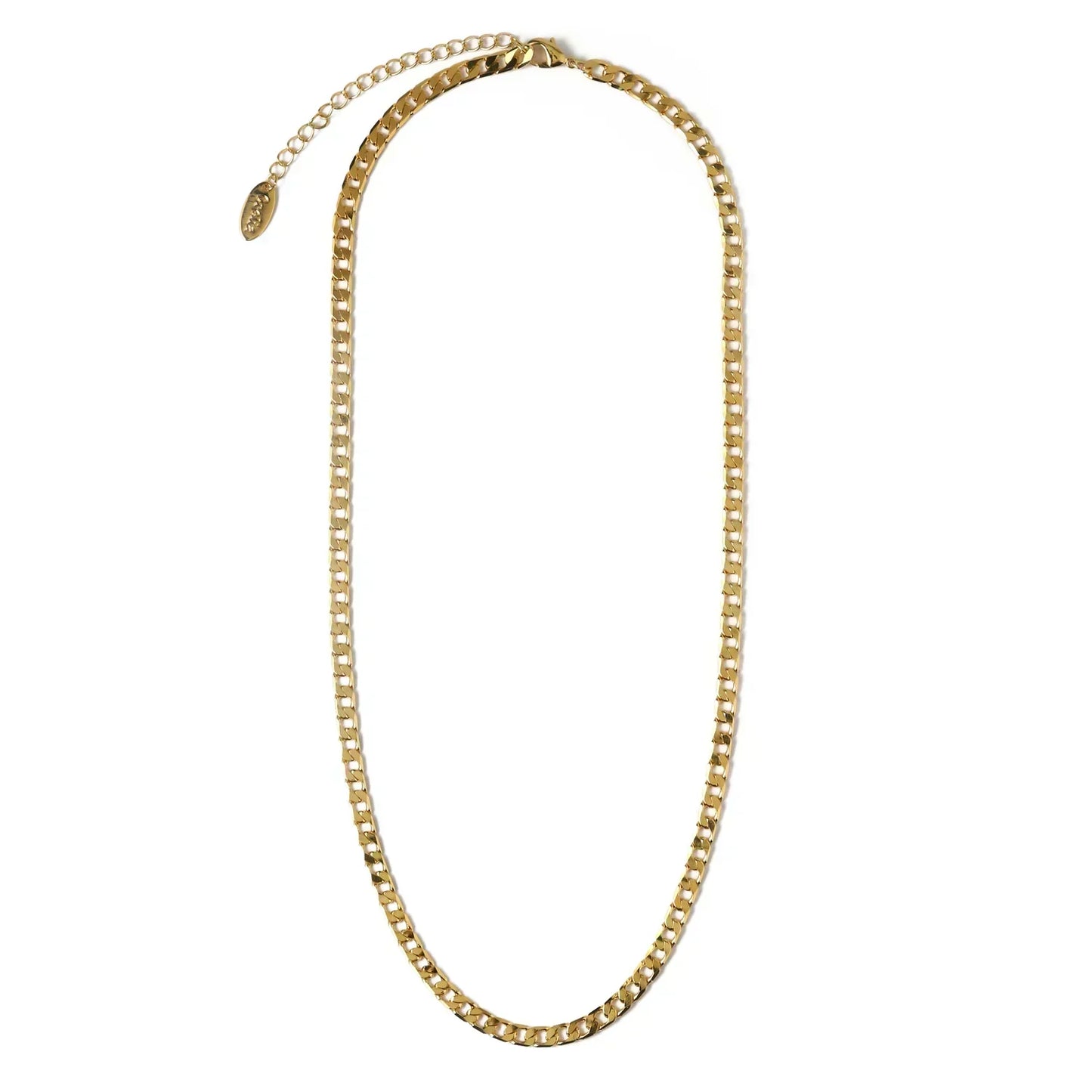Flat Link Necklace | Gold