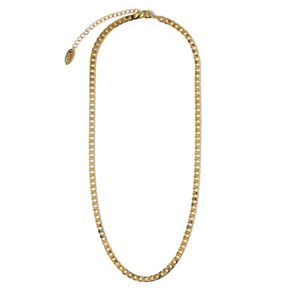 Flat Link Necklace | Gold