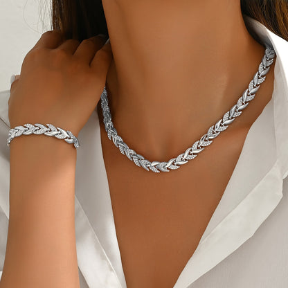 The Elegant Glass Rhinestone Fish Tail Set