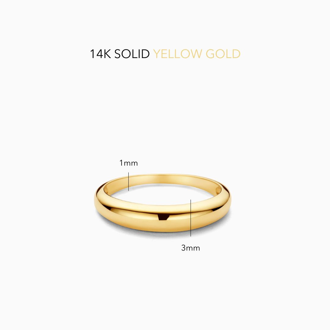 Midi Dome Ring - Gold