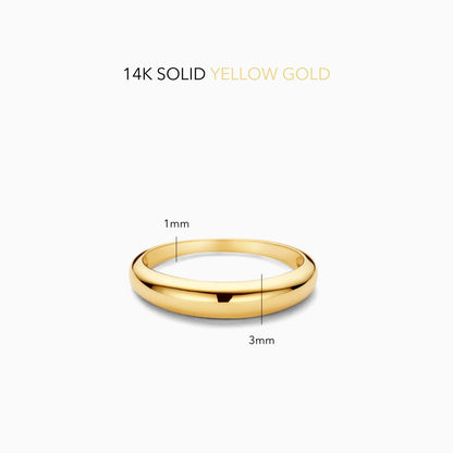 Midi Dome Ring - Gold