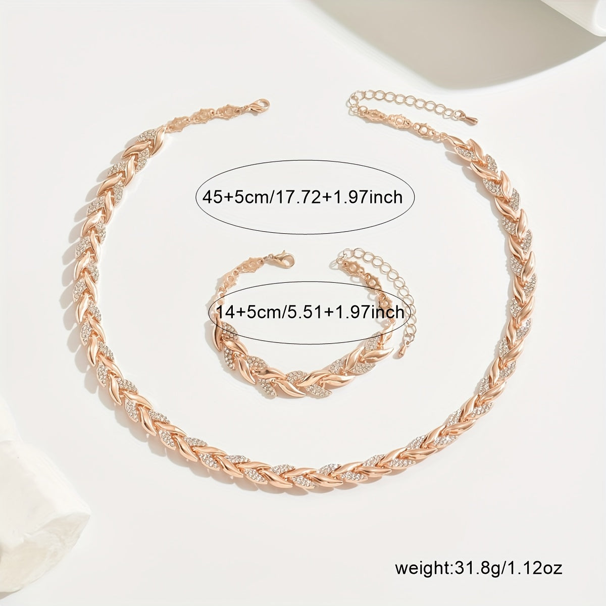 The Elegant Glass Rhinestone Fish Tail Set