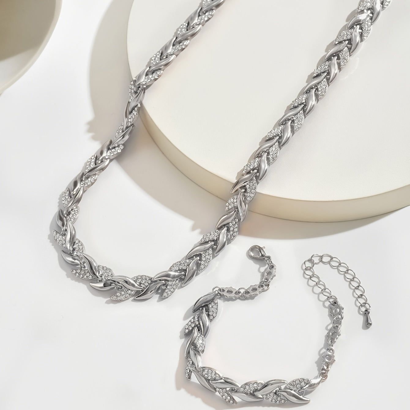 The Elegant Glass Rhinestone Fish Tail Set