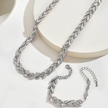 The Elegant Glass Rhinestone Fish Tail Set