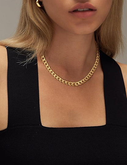Thick Gold Cuban Link Necklace