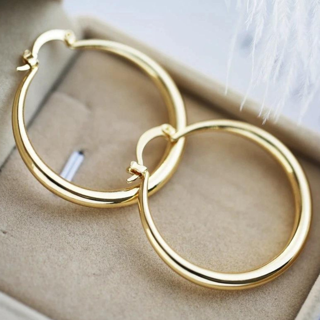 Eye-catching Golden Earrings