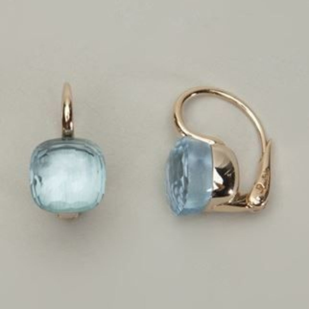 Blue Crystal Earrings Vintage
