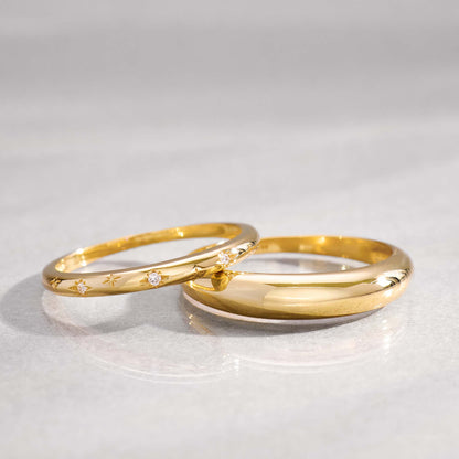 Midi Dome Ring - Gold