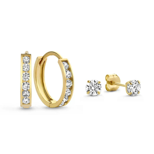 Brianne Gold Earrings with Stones