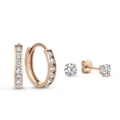 Brianne Gold Earrings with Stones