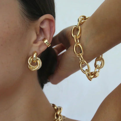 Interlocking Earrings - Gold