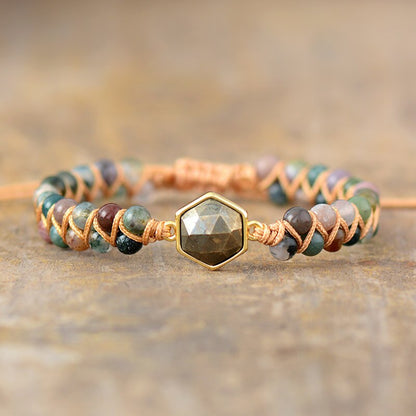 Labradorite Hexagon Bracelet