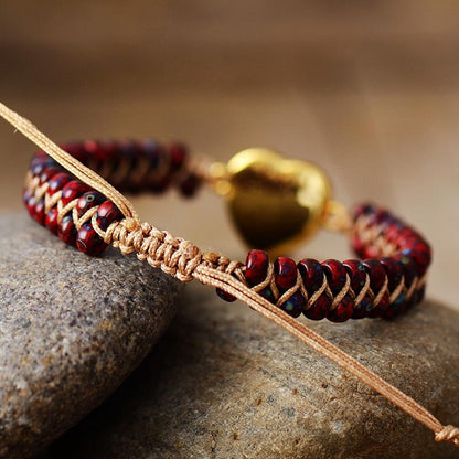 Intense Red Opal love protection bracelet