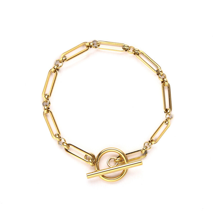 Link T-Bar Bracelet - Gold