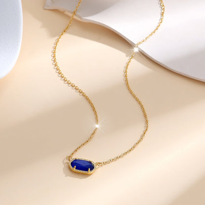 Classic Oval Sapphire Necklace