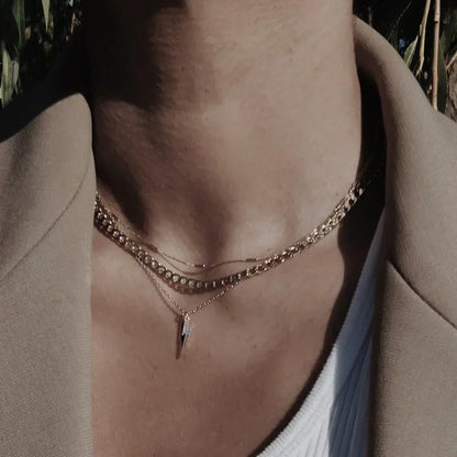 Flat Link Necklace | Gold