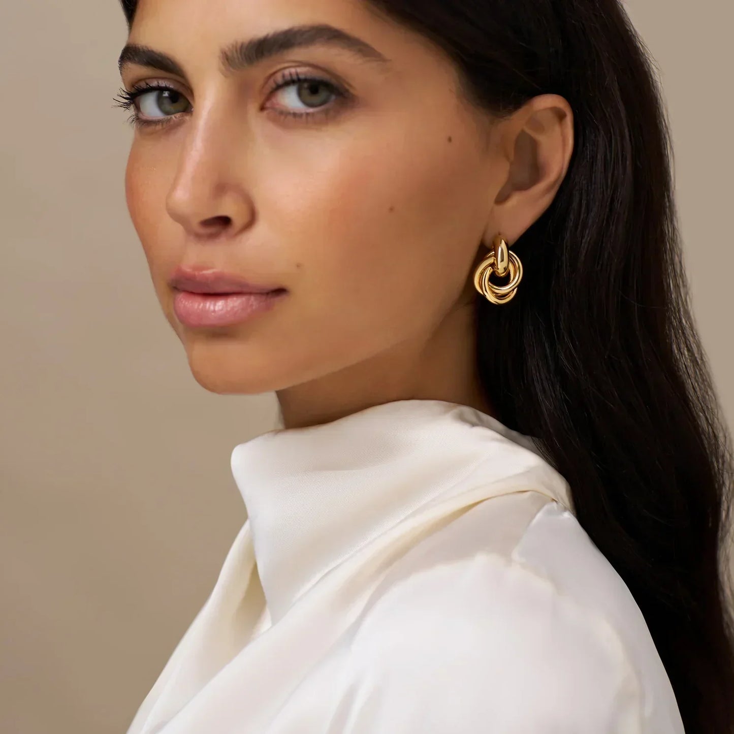 Interlocking Earrings - Gold