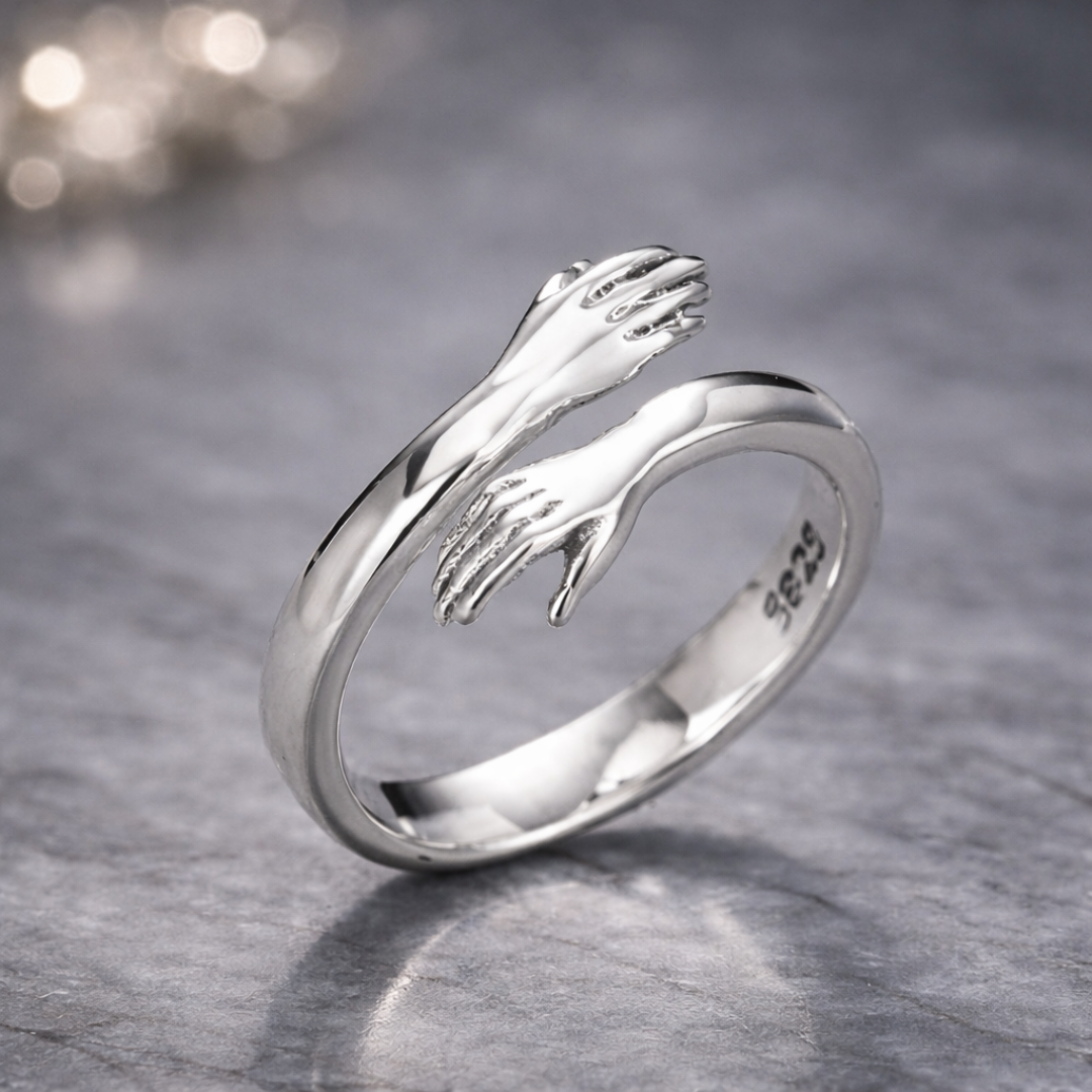 Minimalist Silver Hug Ring