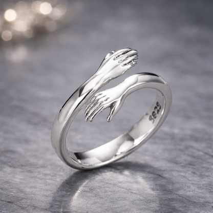 Minimalist Silver Hug Ring