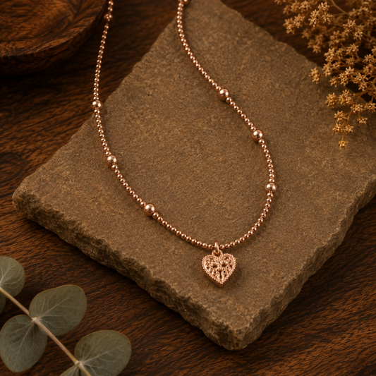 Timeless Heart Gold Necklace