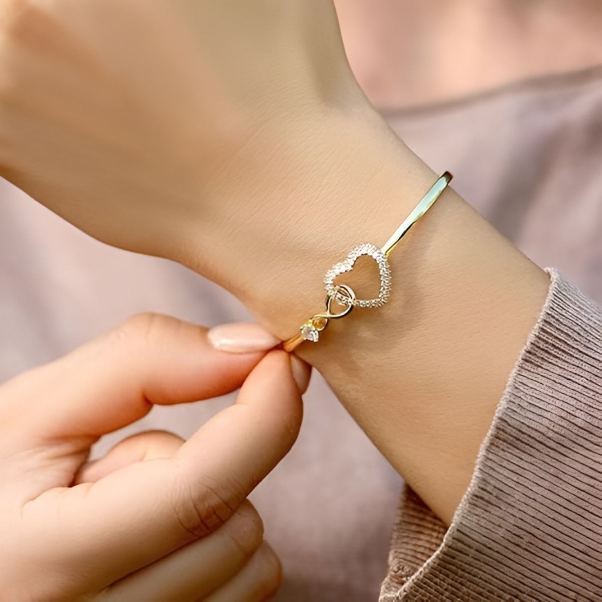 Golden & Silver Heart Bracelet