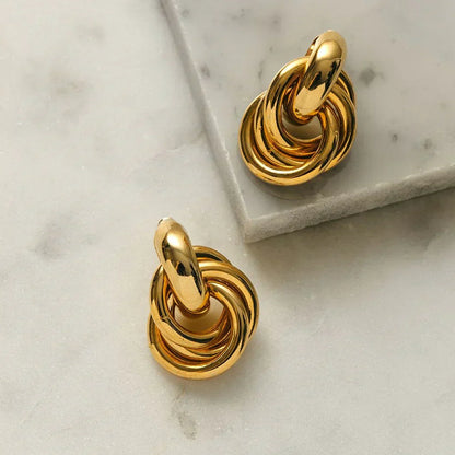 Interlocking Earrings - Gold