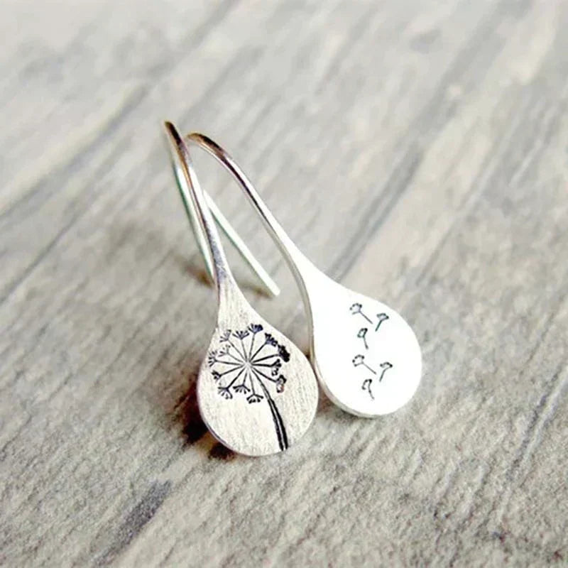 Vintage Silver Flower Earrings