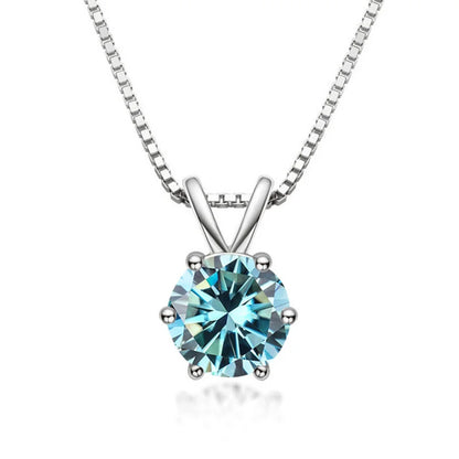 Elegant solitaire necklace with moissanite