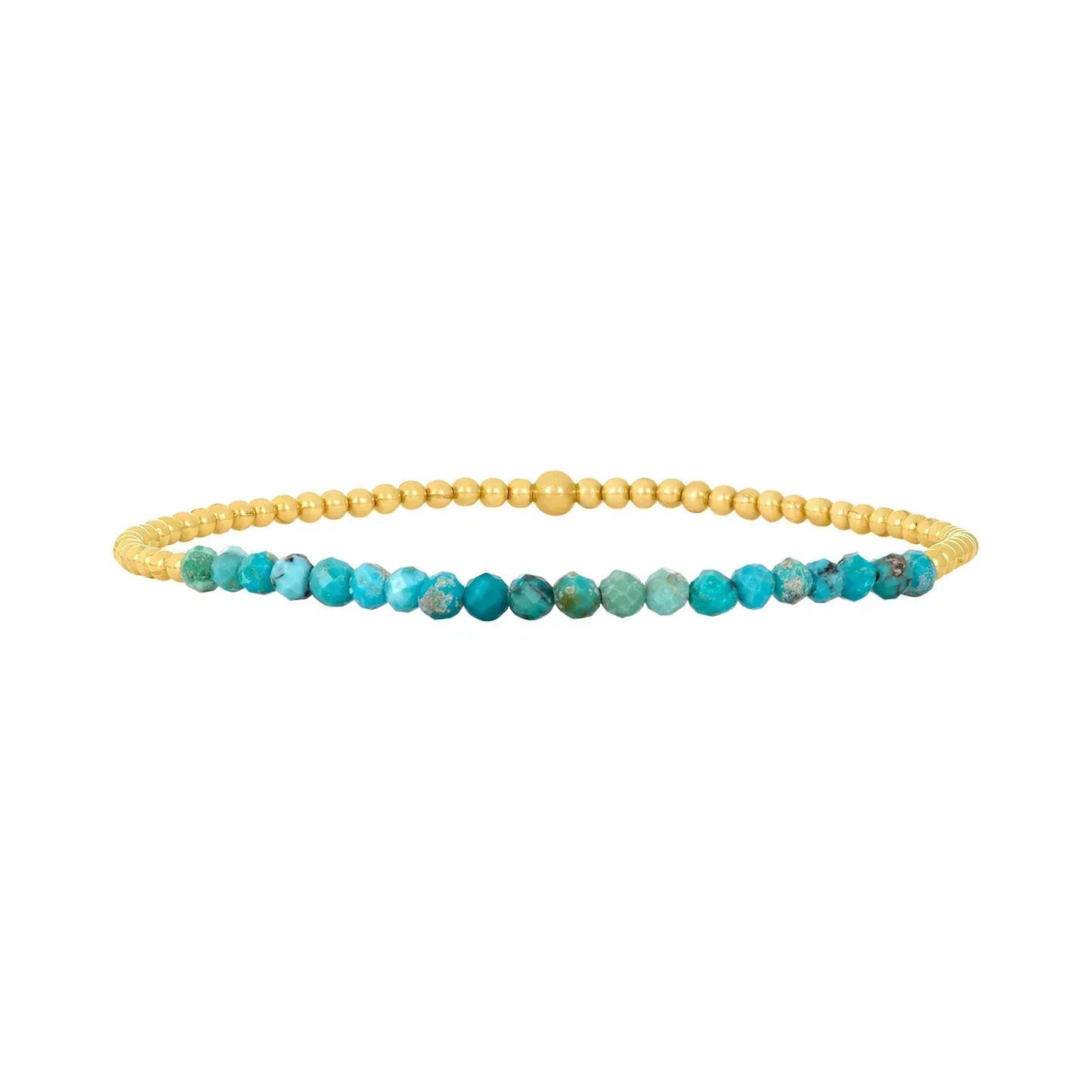 Chic Gold Turquoise Beaded Bracelet