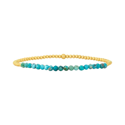 Chic Gold Turquoise Beaded Bracelet