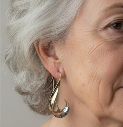 Vintage Dangling Golden Earrings