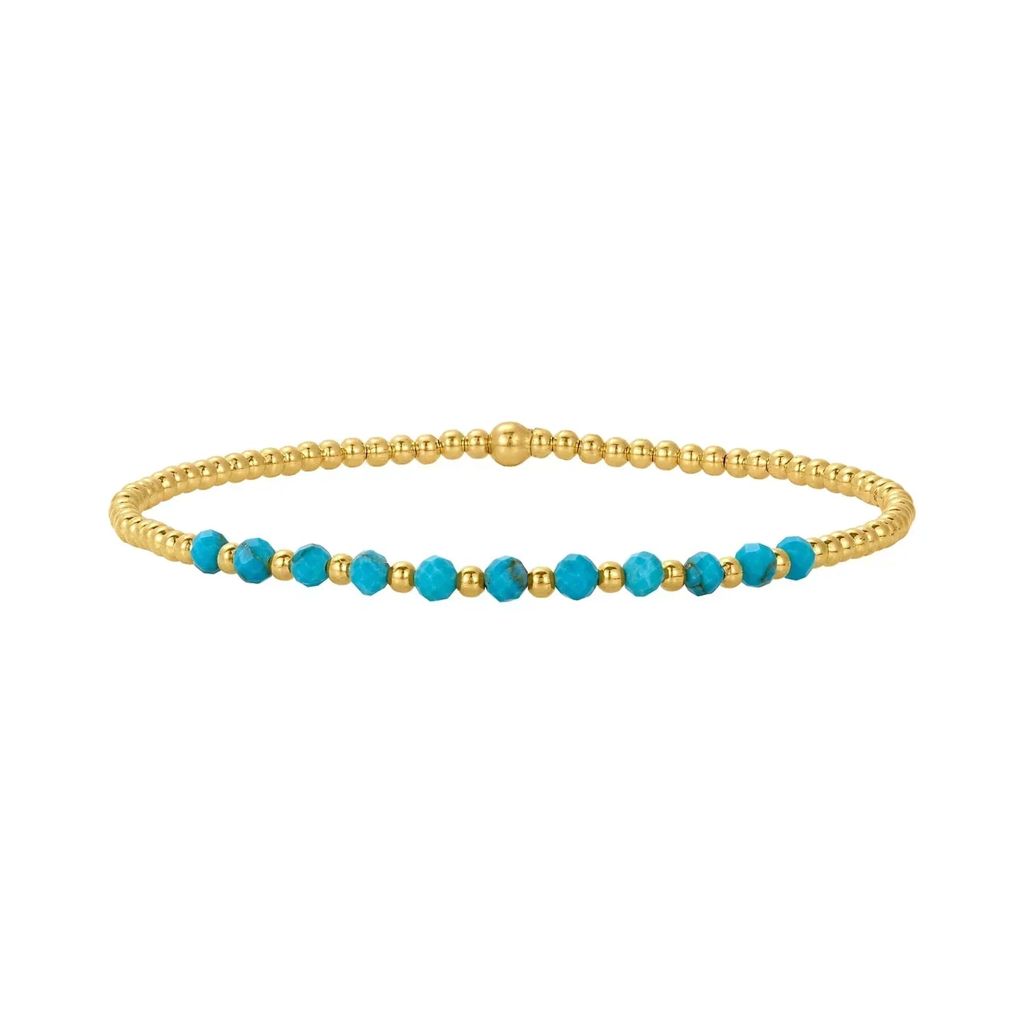 Chic Gold Turquoise Beaded Bracelet