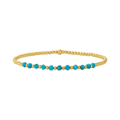 Chic Gold Turquoise Beaded Bracelet