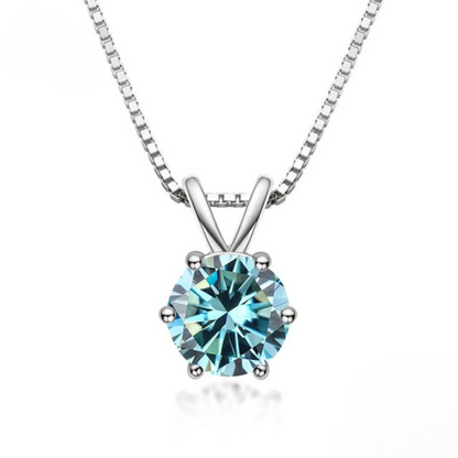 Elegant solitaire necklace with moissanite