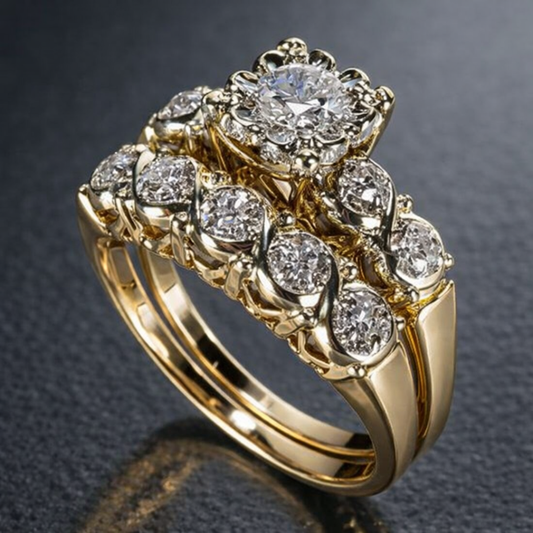 Vintage Sparkling Gold Ring