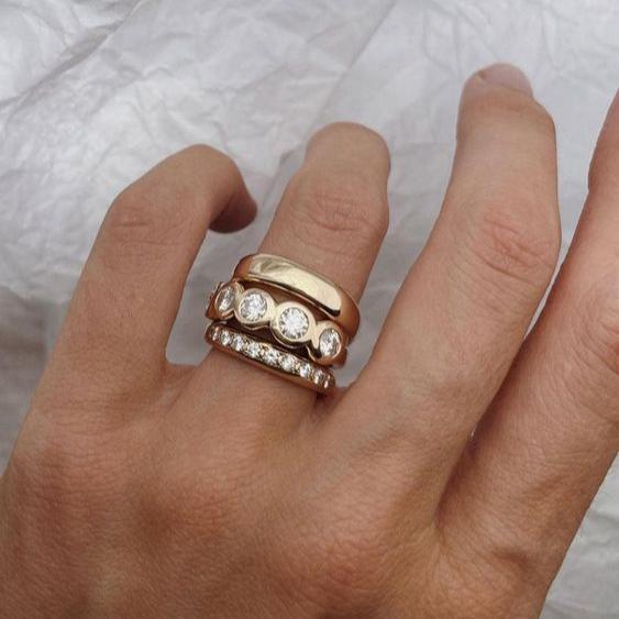 Gold Forged Rings
