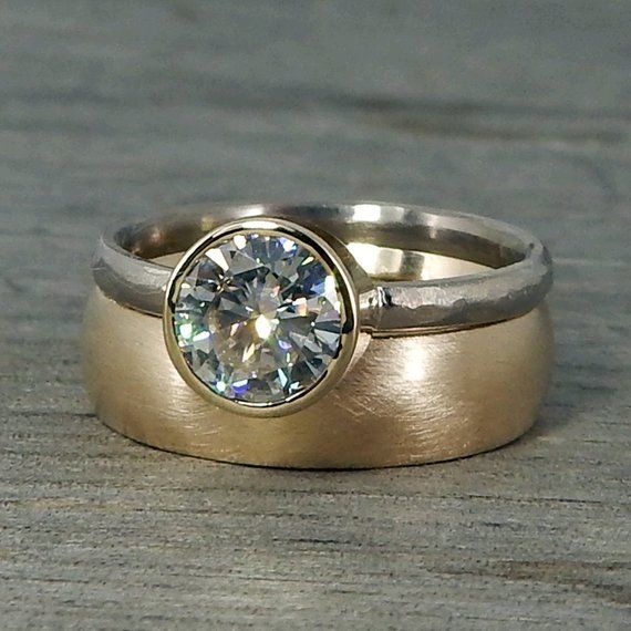 Vintage Silver Gold Crystal Ring