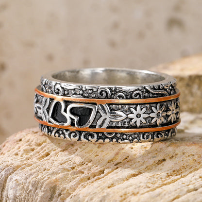 Engraved Silver Heritage Ring
