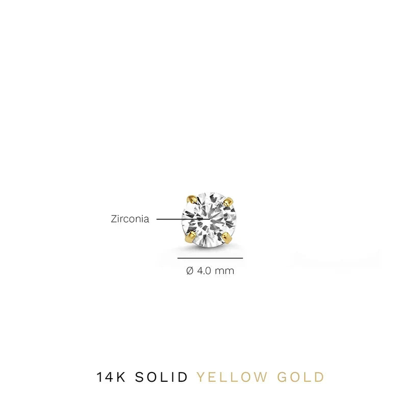 Moon Stone Stud Earrings